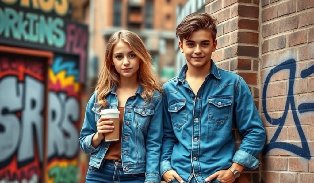 Denim Captions For GirlsBoys