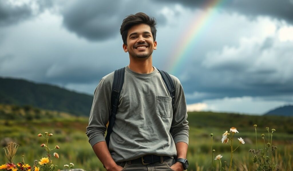 Smiling Through Tough Times Captions