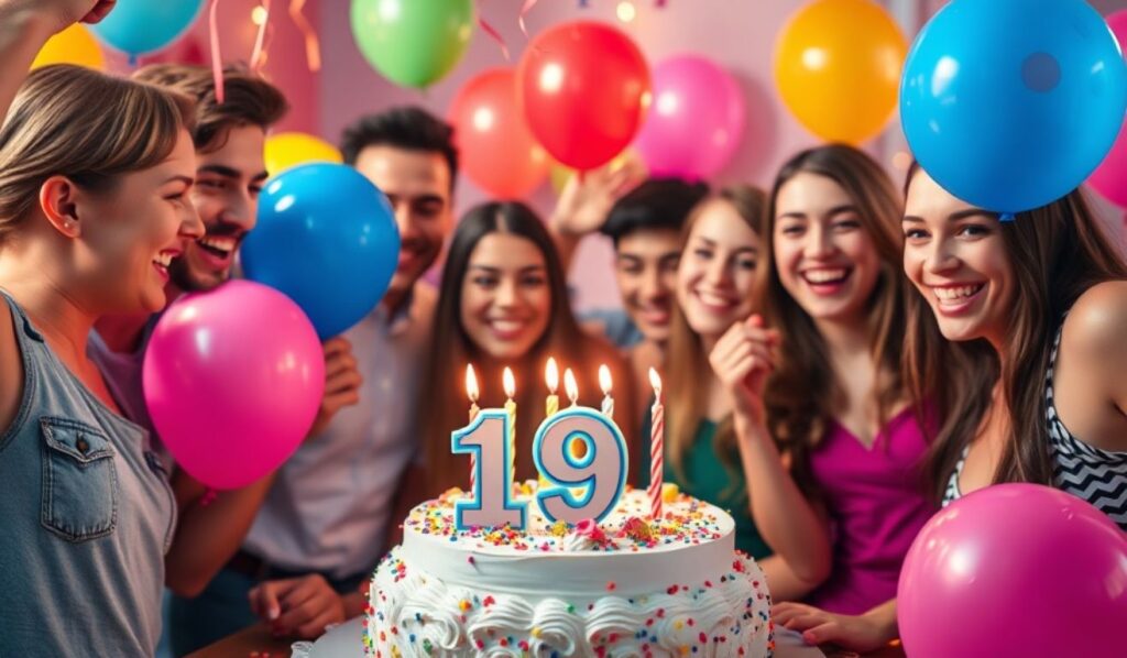 Playful 19th Birthday Captions for Party Pics