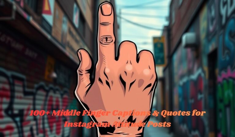 100+ Middle Finger Captions & Quotes for Instagram Attitude Posts