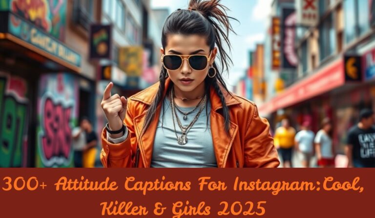 300+ Attitude Captions For InstagramCool, Killer & Girls 2025