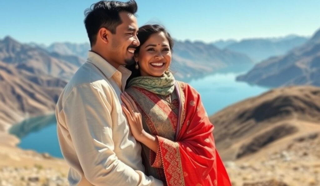 Leh Ladakh Captions with Wife